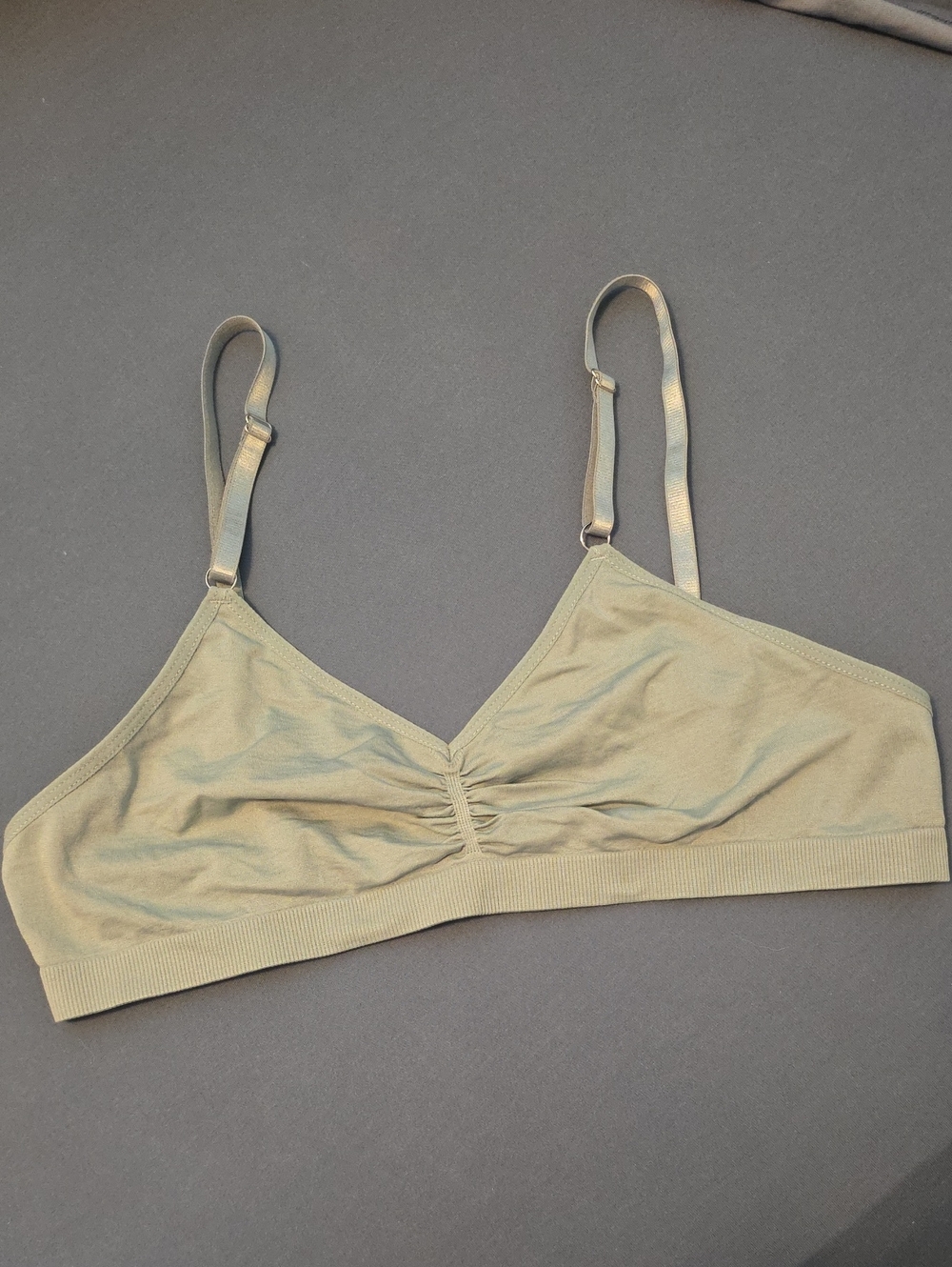 Seamless Light Sage Bralette - Soft Stretch Comfort